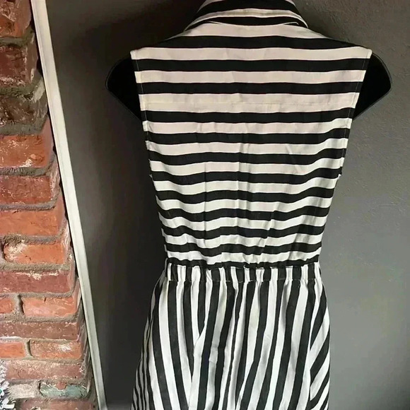 Do+Be Cotton Black and White Striped Dress- size S - Picture 3 of 12